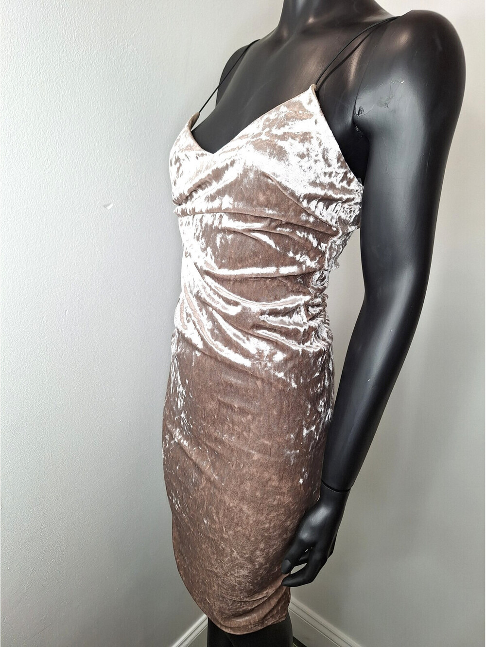 Charlotte Russe Crushed Velvet Bodycon Dress Sz M Vintage Dollcore Fairycore Y2K